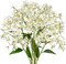 Artificial Daphne Flowers with Long Stem 3Pcs Faux White Flowers 28.3” Fake Fall Autumn Silk Flowers